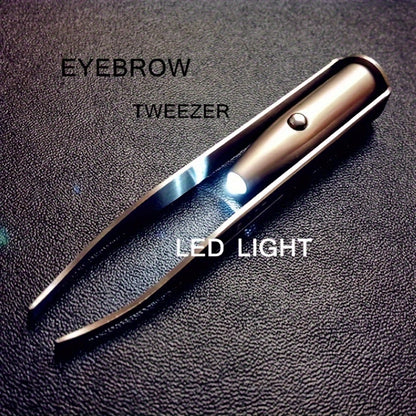 IVIRA LumiTweezer Pro — LED-Lit Precision Stainless Steel Eyebrow Tweezer