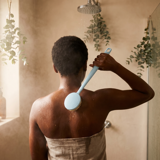 IVIRA SilkReach — 2-in-1 Long Handle Bath Scrubber for Effortless Body Care