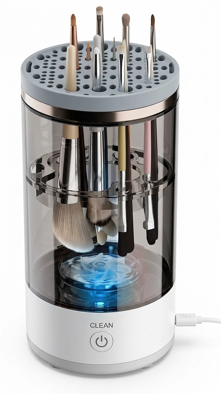 IVIRA BrushSpin — Electric Makeup Brush Washer & Fast Dryer, Clean in 30 Seconds