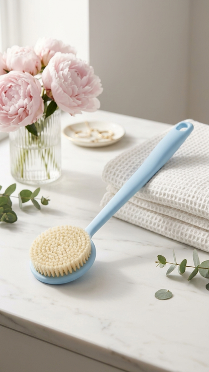IVIRA SilkReach — 2-in-1 Long Handle Bath Scrubber for Effortless Body Care