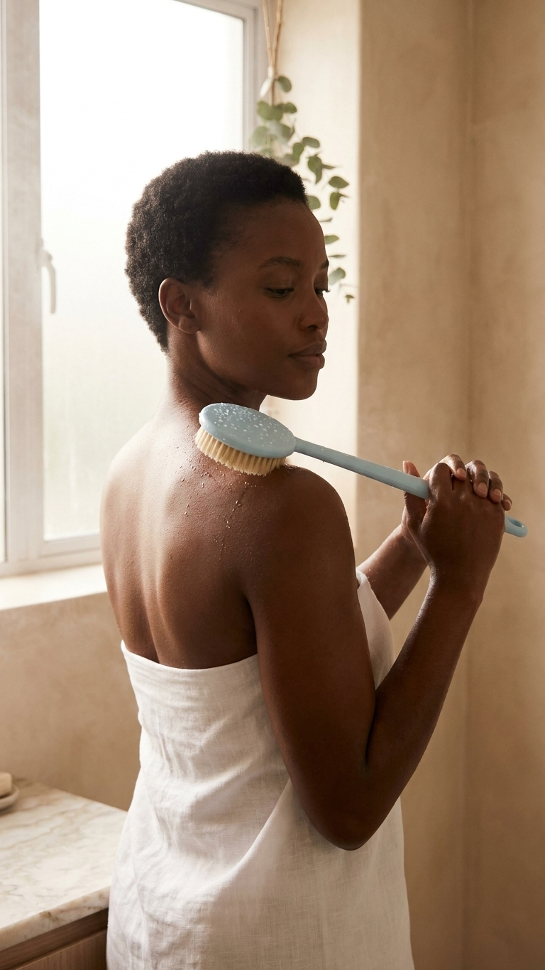 IVIRA SilkReach — 2-in-1 Long Handle Bath Scrubber for Effortless Body Care