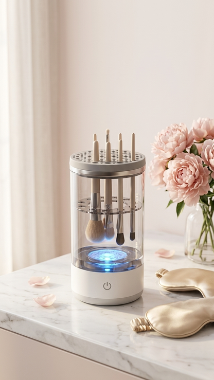 IVIRA BrushSpin — Electric Makeup Brush Washer & Fast Dryer, Clean in 30 Seconds